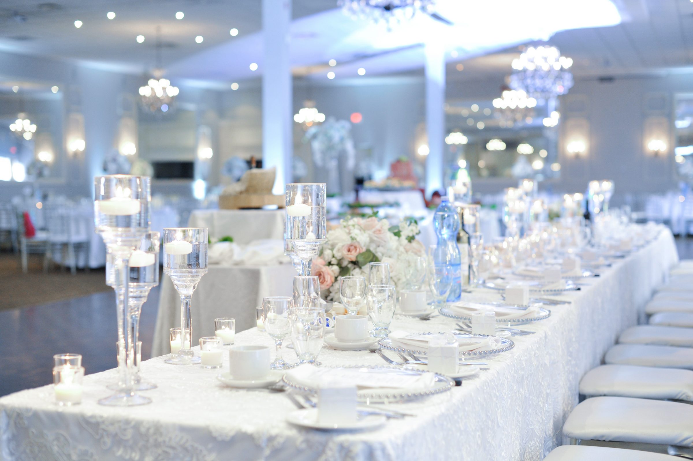 Stunning White and Blush Head Tables